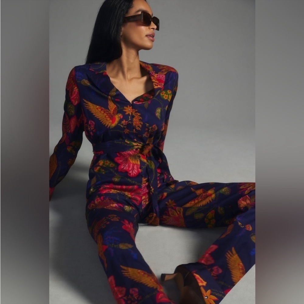 Farm Rio Tie-Waist Jumpsuit Size Medium NWT - Picture 1 of 17
